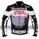 Honda CBR Racing GreyBlack Motorcycle Leather Jacket